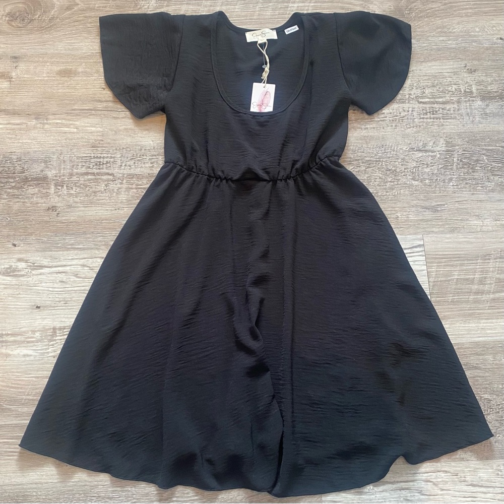 Jessica Simpson Black Flowy T Shirt‎ Dress Womens Size Small BNWT